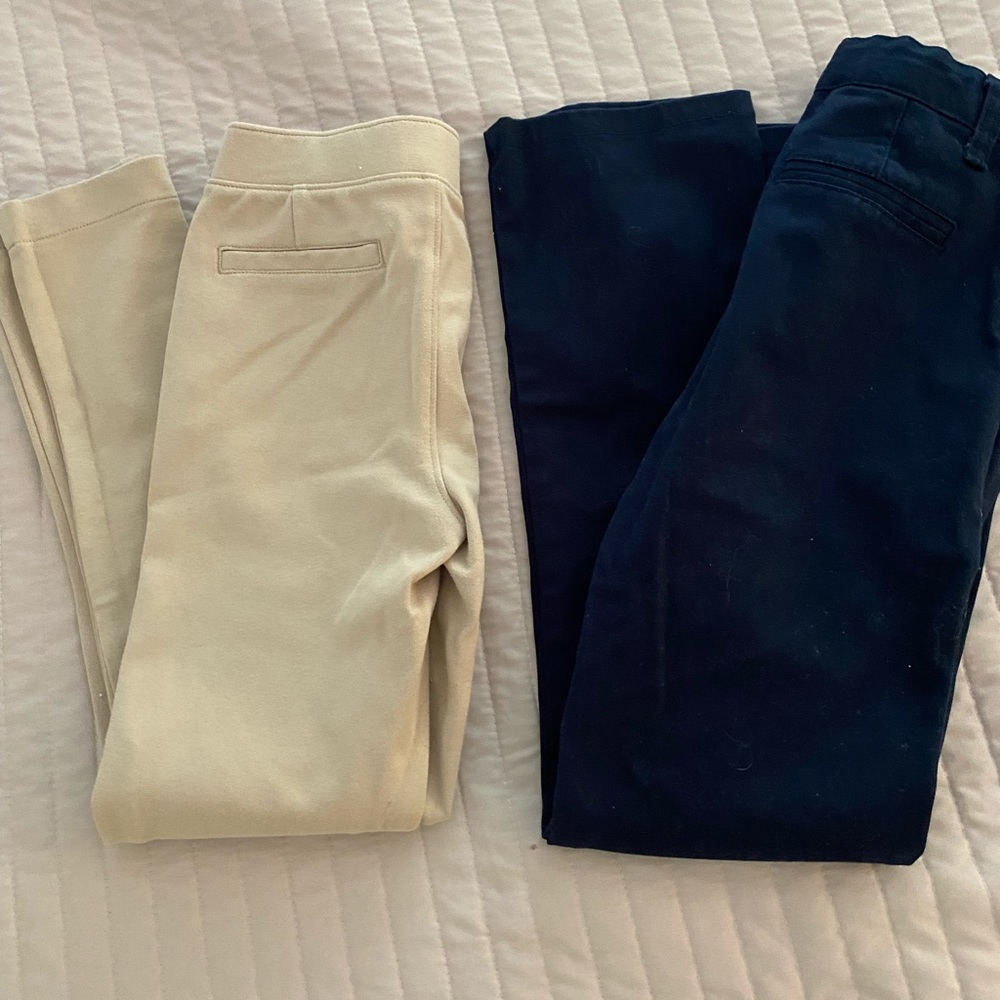 Girls uniform pants set of 2